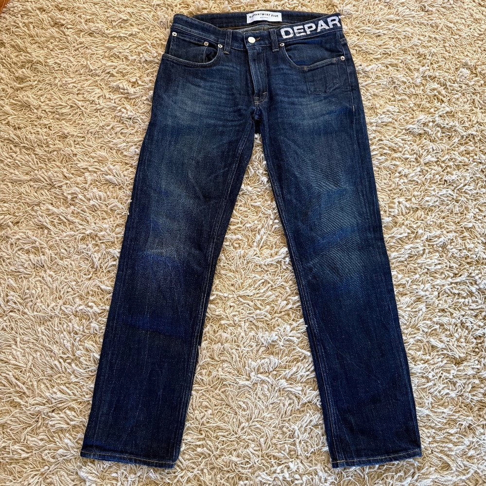 Department Five Jeans Women’s Size 31 Made In Italy Dark Wash Logo Waistband
